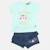 Ensemble bébé fille t-shirt et short à motif Bleu+Rose 3 - vertbaudet enfant 