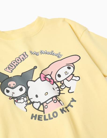 T-shirt en coton avec imprimé kuromi & friends Jaune clair 3 - vertbaudet enfant 