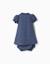 Robe + bloomer en coton avec lignes embossées b&s Bleu 2 - vertbaudet enfant 