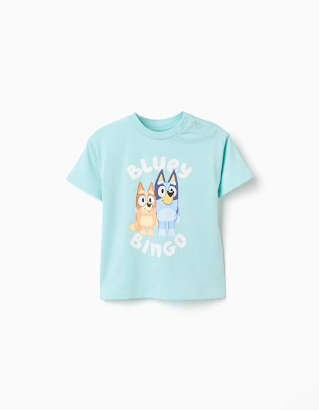 Bébé-T-shirt, sous-pull-T-shirt en coton avec imprimé bluey et bingo