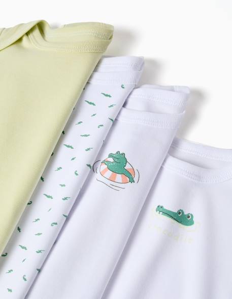 4 bodies en coton avec motif de crocodile Multicolore 4 - vertbaudet enfant 