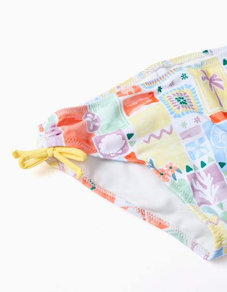 Maillot de bain 2 pièces avec imprimé et perles Blanc 4 - vertbaudet enfant 