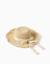 Chapeau de paille avec nœud décoratif Beige 2 - vertbaudet enfant 