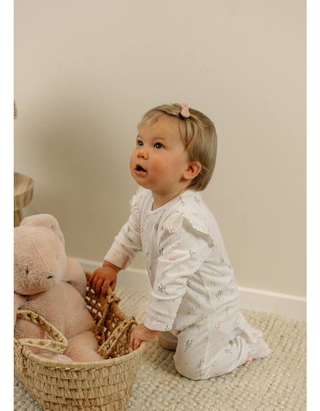 Pyjama bébé coton pointelle Blanc 3 - vertbaudet enfant 