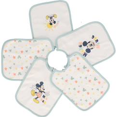 Puériculture-Lot de 5 bavoirs mickey coton