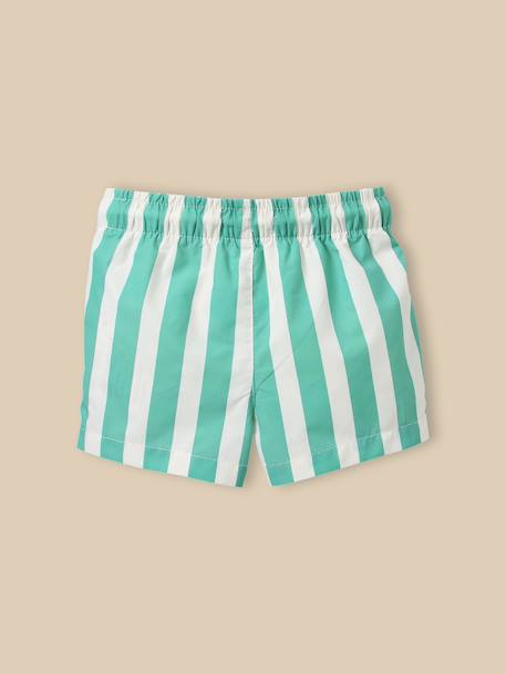 Short de bain rayé bébé Rayure verte 3 - vertbaudet enfant 