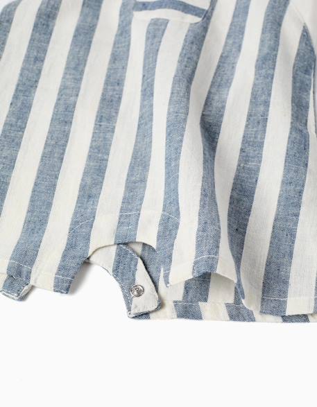 Combinaison en lin à rayures you&me Beige clair 4 - vertbaudet enfant 