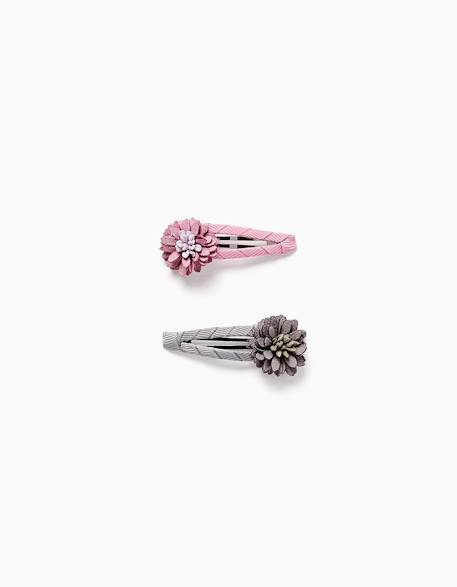 Bébé-Accessoires-Accessoires cheveux-Lot de 2 barrettes avec application floral