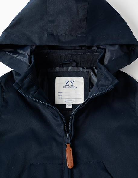 Veste avec doublure et capuche amovible Bleu 4 - vertbaudet enfant 