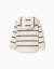 Sweat en coton à capuche et rayures Beige clair 2 - vertbaudet enfant 