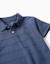 Polo en coton avec lignes en relief b&s Bleu 3 - vertbaudet enfant 