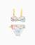Maillot de bain 2 pièces avec imprimé et perles Blanc 1 - vertbaudet enfant 