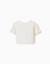 T-shirt en maille avec bordure en crochet Blanc+Rose clair 2 - vertbaudet enfant 