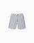 Short chino en coton et lin à rayures you&me Beige clair 1 - vertbaudet enfant 