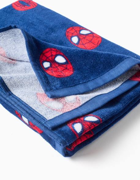 Serviette de plage en coton avec motif spider-man Bleu foncé 2 - vertbaudet enfant 