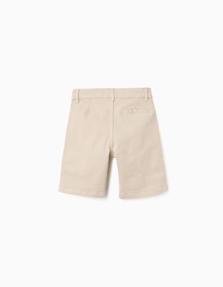 Short chino midi en sergé avec poches Beige clair+Bleu 2 - vertbaudet enfant 