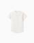 Chemise à manches courtes en lin et coton avec poche Blanc+Bleu foncé 1 - vertbaudet enfant 