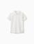 Polo côtelé en coton Blanc+Marrón 1 - vertbaudet enfant 
