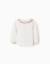 T-shirt à manches longues avec col brodé Beige clair 2 - vertbaudet enfant 