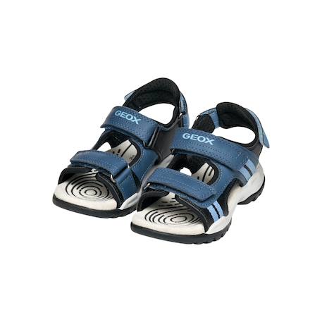 Sandales en cuir à scratch Denim   noir 4 - vertbaudet enfant 