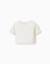 T-shirt en maille avec bordure en crochet Blanc+Rose clair 1 - vertbaudet enfant 