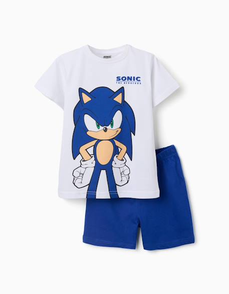 Garçon-Pyjama à manches courtes en coton avec imprimé sonic