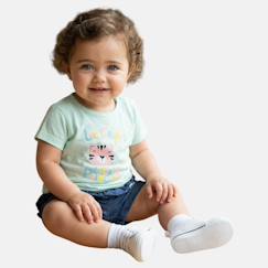Ensemble bébé fille t-shirt et short à motif  - vertbaudet enfant