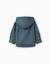 Chemise à manches longues en lin et coton avec capuche Bleu 2 - vertbaudet enfant 