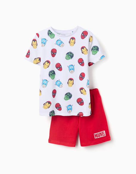 Garçon-Pyjama à manches courtes en coton avec motifs marvel
