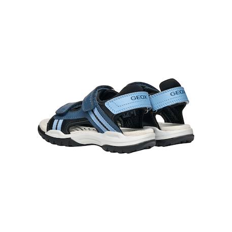 Sandales en cuir à scratch Denim   noir 3 - vertbaudet enfant 