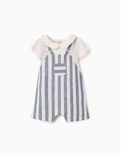 Combinaison en lin à rayures you&me  - vertbaudet enfant