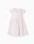 Robe en popeline à motif floral et volants Blanc+Bleu clair 1 - vertbaudet enfant 