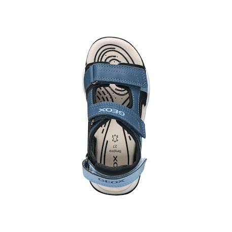 Sandales en cuir à scratch Denim   noir 6 - vertbaudet enfant 