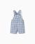 Salopette en coton à motif à carreaux b&s Bleu foncé 1 - vertbaudet enfant 