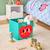 Panier de rangement enfant imprimé pomme - cha cha pop Vert 4 - vertbaudet enfant 