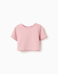 T-shirt en maille avec bordure en crochet  - vertbaudet enfant