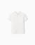 Polo en coton avec col mao et poche Blanc+Rose foncé 1 - vertbaudet enfant 