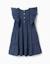 Robe en coton et lin avec manches à volants you&me Bleu 3 - vertbaudet enfant 