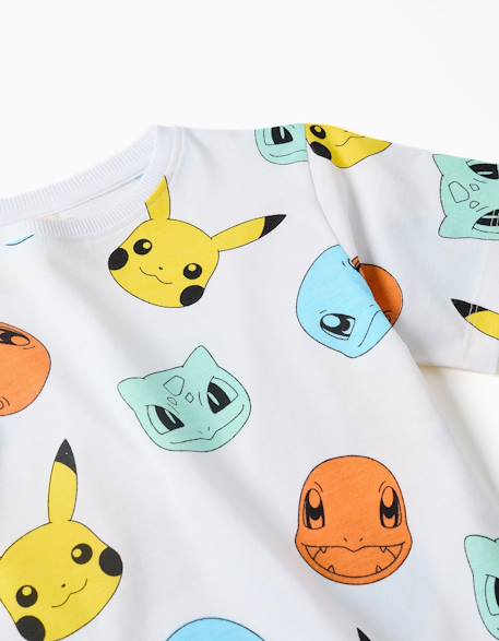 Pyjama à manches courtes en coton avec imprimés pokémon Blanc 3 - vertbaudet enfant 