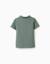 Polo en coton à jacquard Blanc+Vert foncé 6 - vertbaudet enfant 