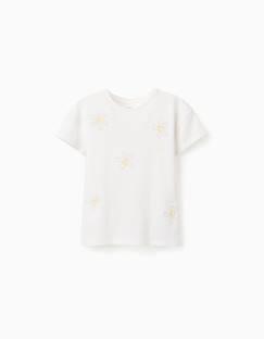 T-shirt en coton à imprimé floral 3d  - vertbaudet enfant
