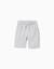 Shorts midi avec cordon et poches Gris clair 1 - vertbaudet enfant 