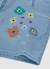 Short en jean fleurs Bleu 4 - vertbaudet enfant 