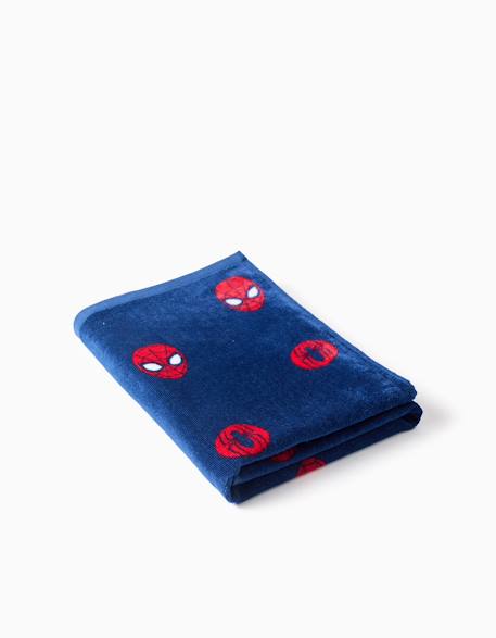 Serviette de plage en coton avec motif spider-man Bleu foncé 1 - vertbaudet enfant 
