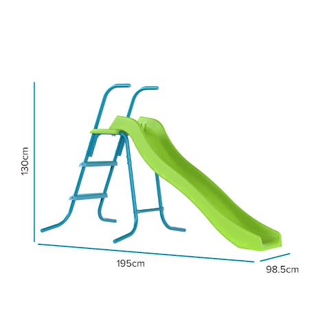 Toboggan 3 marches  métal 175 cm Vert - bleu 6 - vertbaudet enfant 