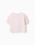 T-shirt en coton à rayures et imprimé besties Rose clair 2 - vertbaudet enfant 