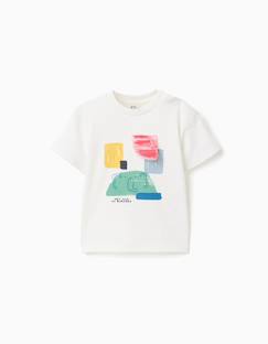 -T-shirt en coton avec imprimé à l'avant d'art
