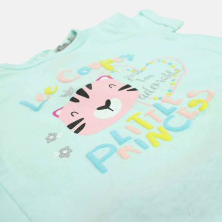 Ensemble bébé fille t-shirt et short à motif Bleu+Rose 4 - vertbaudet enfant 