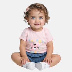 Ensemble bébé fille t-shirt et short à motif  - vertbaudet enfant