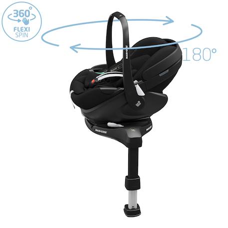 Siège auto bébé i-size pivotant et coulissant pebble 360 pro² Twillic black+Twillic graphite+Twillic green+Twillic truffle 2 - vertbaudet enfant 